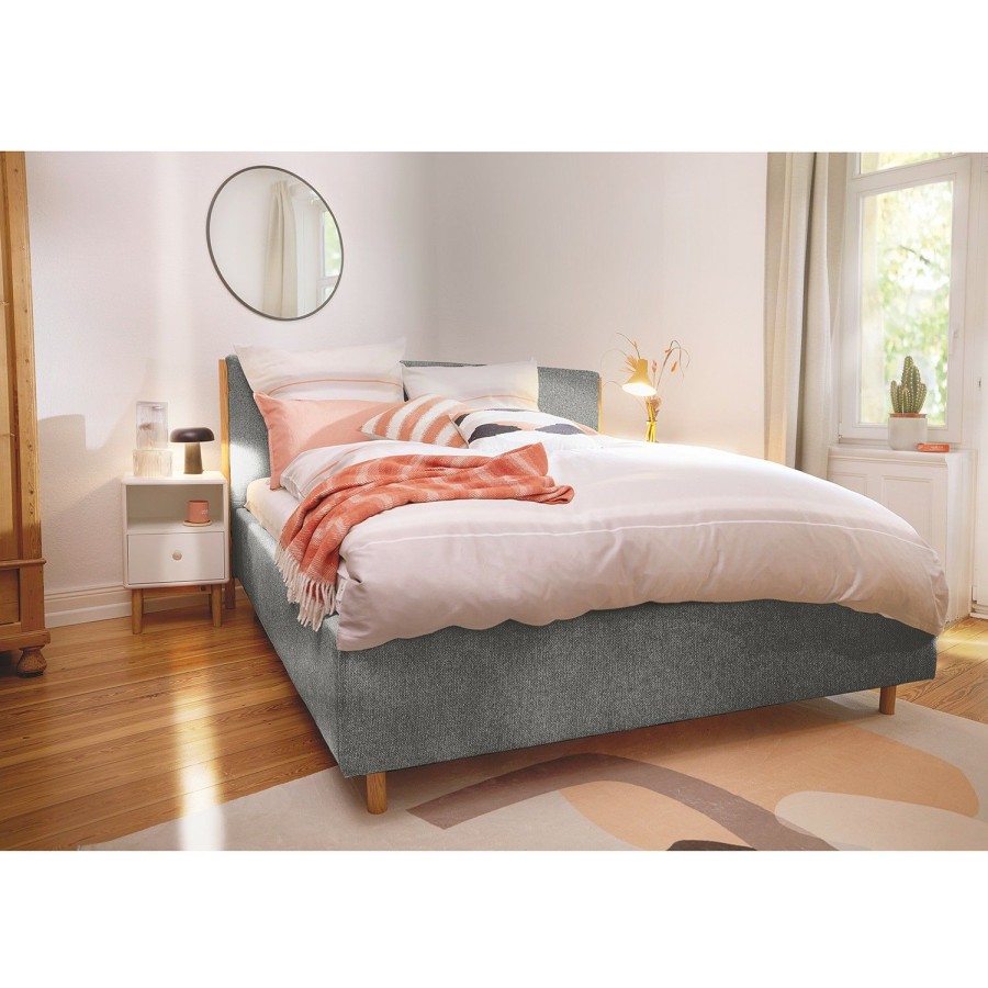 Bettgestelle * | Tom Tailor Polsterbett California Bed Chenille Gcp: 106 Denim 200 X 200Cm Ohne Matratze