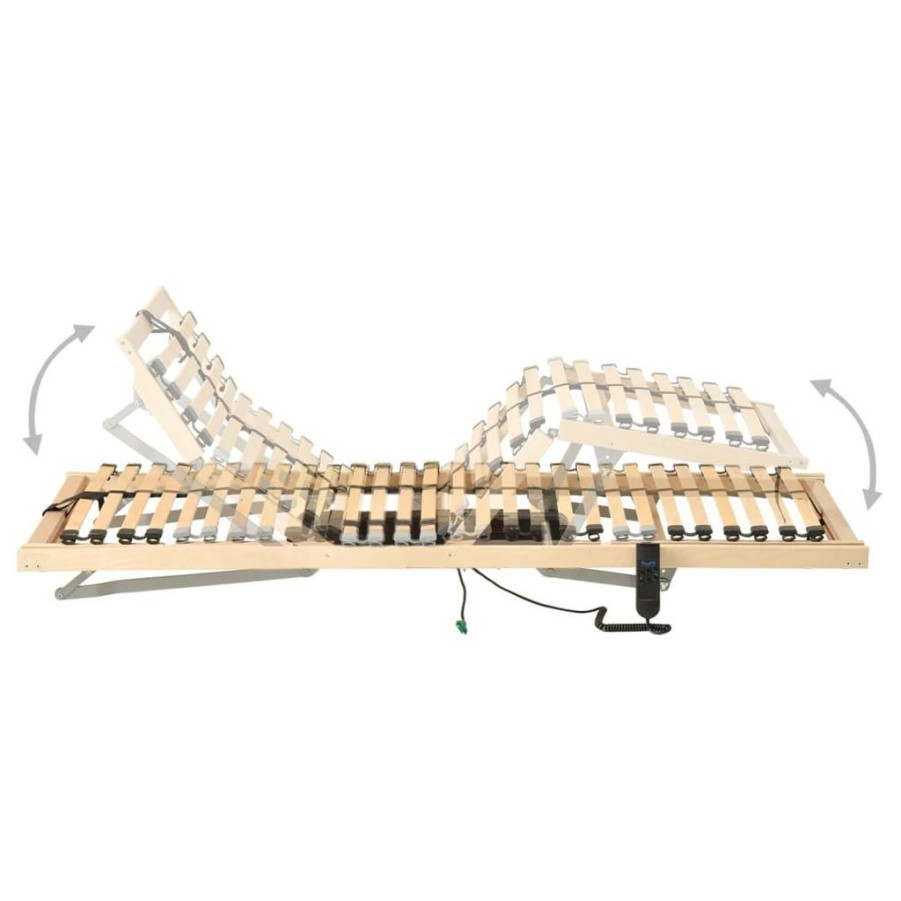 Bettgestelle * | Vidaxl Elektrischer Lattenrost 100 200 Cm Vidaxl Elektrischer Lattenrost Mit 28 Latten 7 Zonen 100 200 Cm