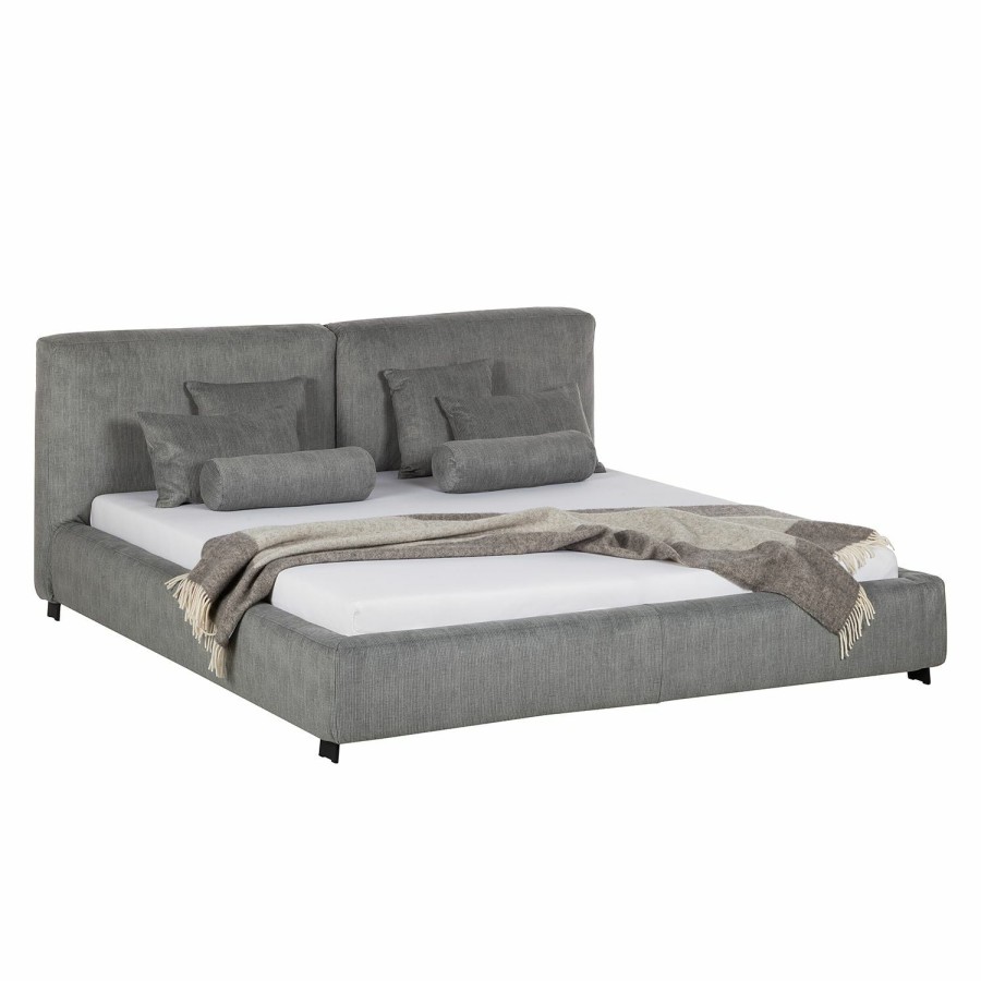 Bettgestelle * | Studio Copenhagen Polsterbett Vesta Ii Silber 180 X 200Cm