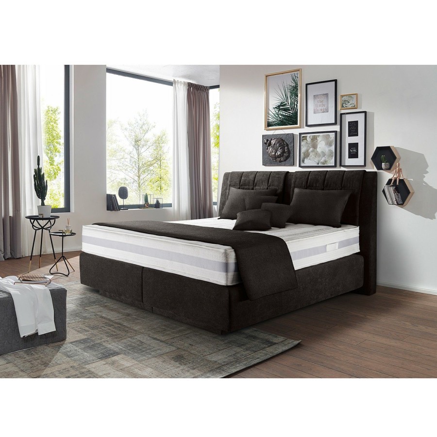 Boxspringbetten * | Loftscape Boxspringbett Sofia I Anthrazit