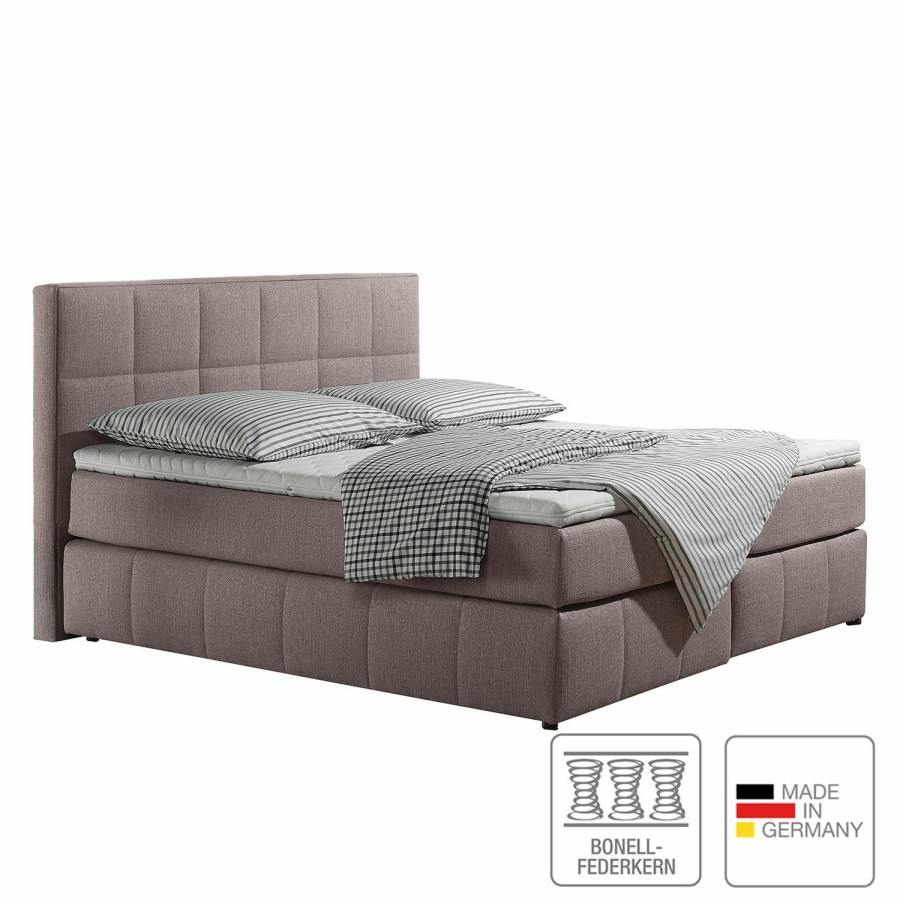 Boxspringbetten * | Loftscape Boxspringbett Lifford Beige 160 X 200Cm Bonellfederkernmatratze H2