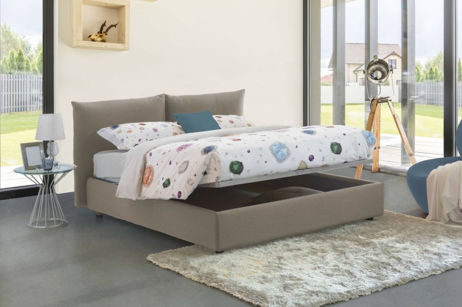 Boxspringbetten * | Talamo Italia Rosa Doppelbett Mit