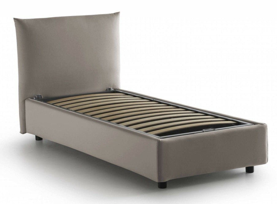 Boxspringbetten * | Talamo Italia Einzelbett Rosa Mit