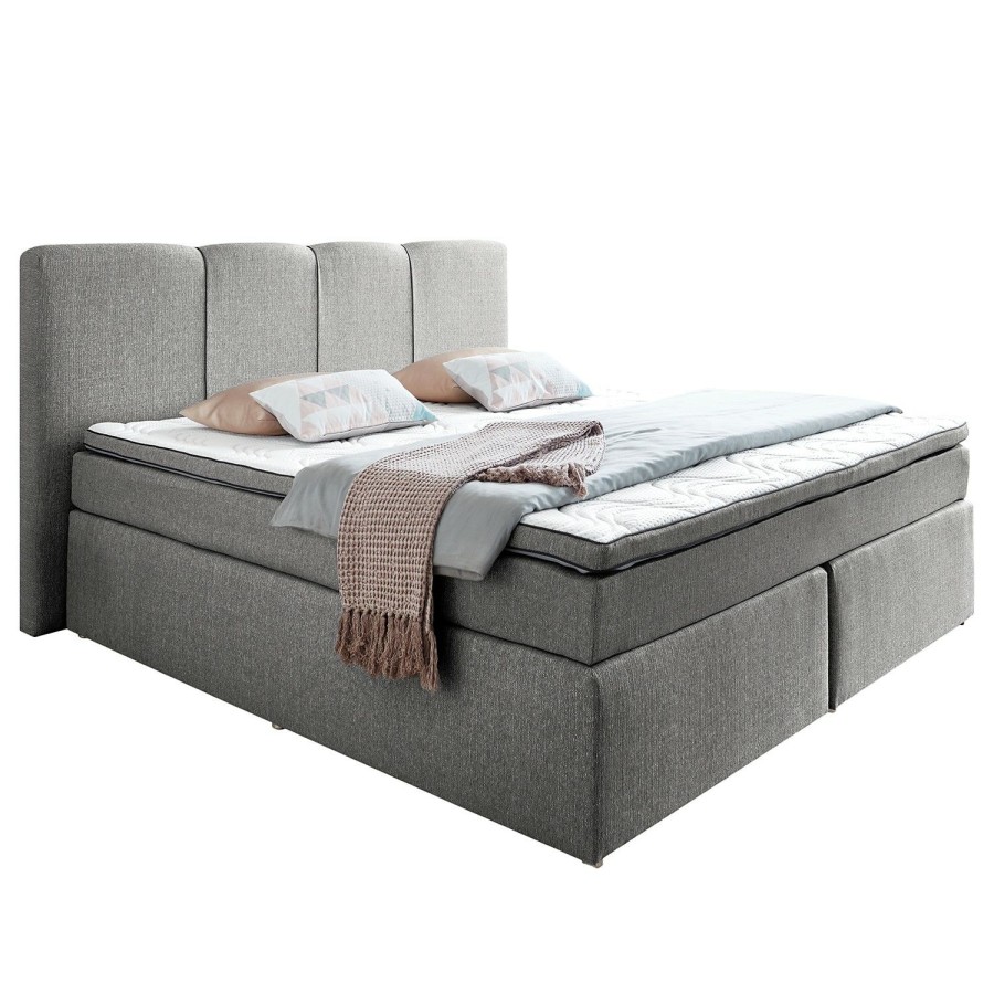 Boxspringbetten * | Loftscape Boxspringbett Scarlett Grau 180 X 200Cm