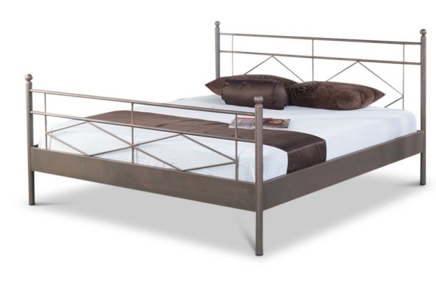 Bettgestelle * | Einrichten24 Metallbett Maria Baccara Breite: 140 Cm