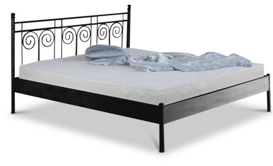 Bettgestelle * | Einrichten24 Metallbett Ida Schwarz Breite: 180 Cm