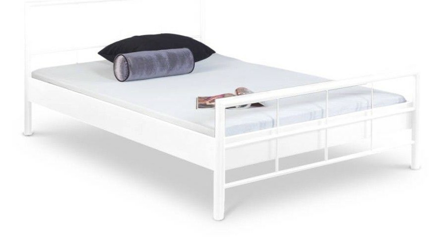 Bettgestelle * | Einrichten24 Metallbett Ruby Weis Breite: 160 Cm