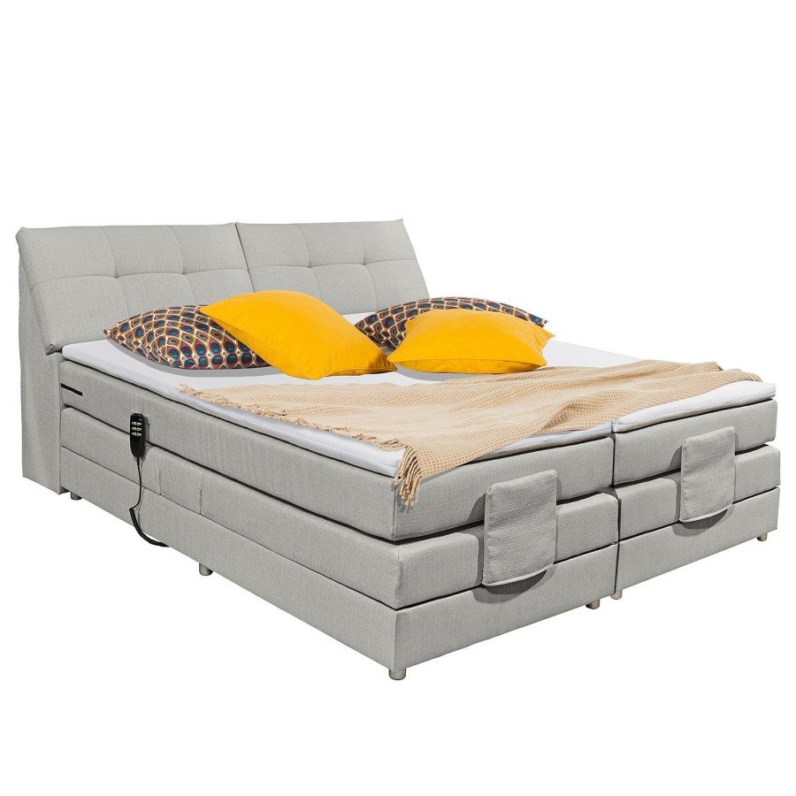 Boxspringbetten * | Loftscape Boxspringbett Champs Silber