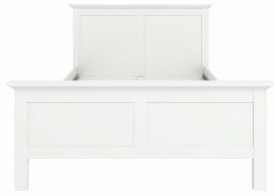 Bettgestelle * | Ebuy24 Venedig Doppelbett 140 190 Venedig Doppelbett 140 190 Cm Weiss.