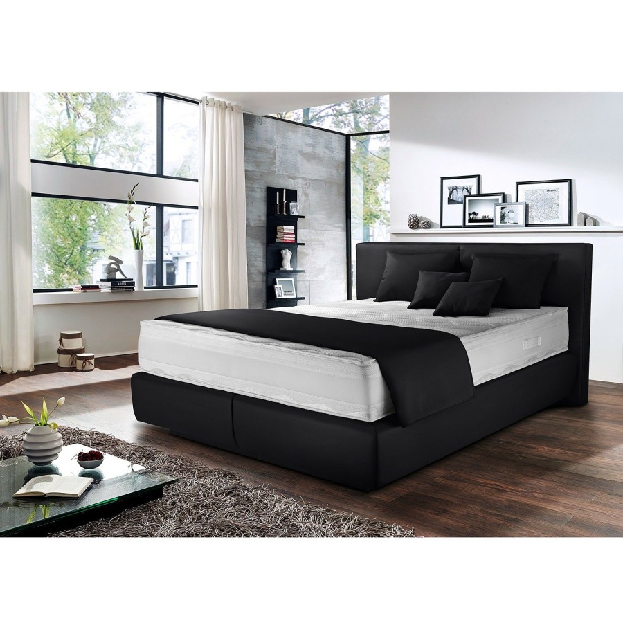 Boxspringbetten * | Loftscape Boxspringbett Sofia Ii Schwarz