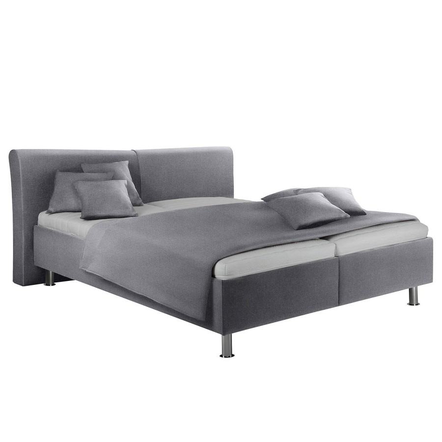 Bettgestelle * | Loftscape Polsterbett Playas Silber 180 X 200Cm H4