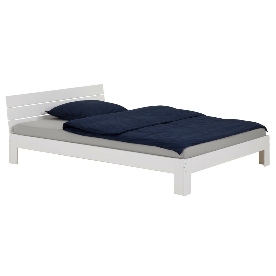 Bettgestelle * | Idimex Doppelbett Thomas 140 200 Cm Weis