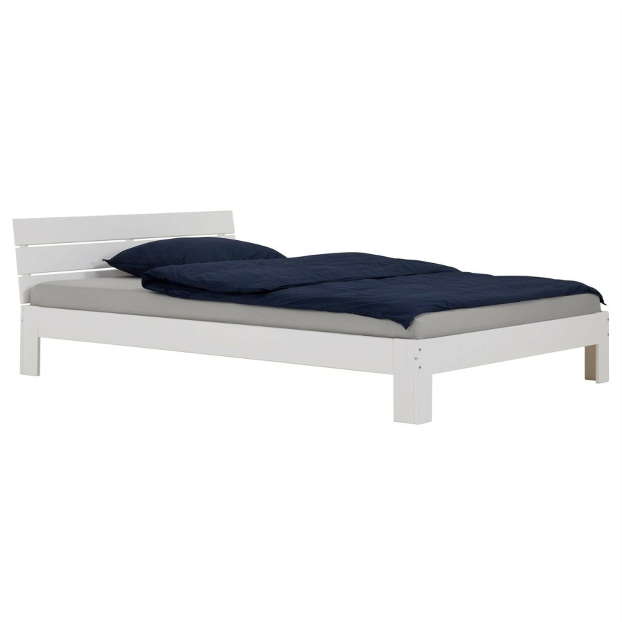 Bettgestelle * | Idimex Doppelbett Thomas 140 200 Cm Weis