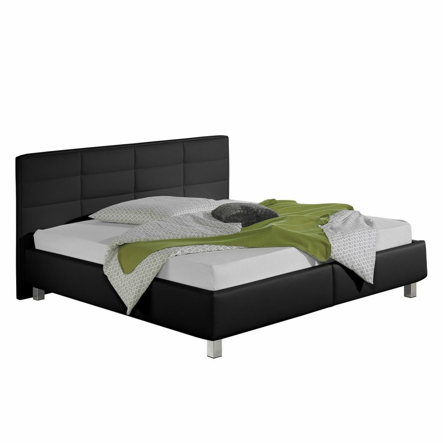 Bettgestelle * | Loftscape Polsterbett Parsberg Ii Schwarz 200 X 200Cm