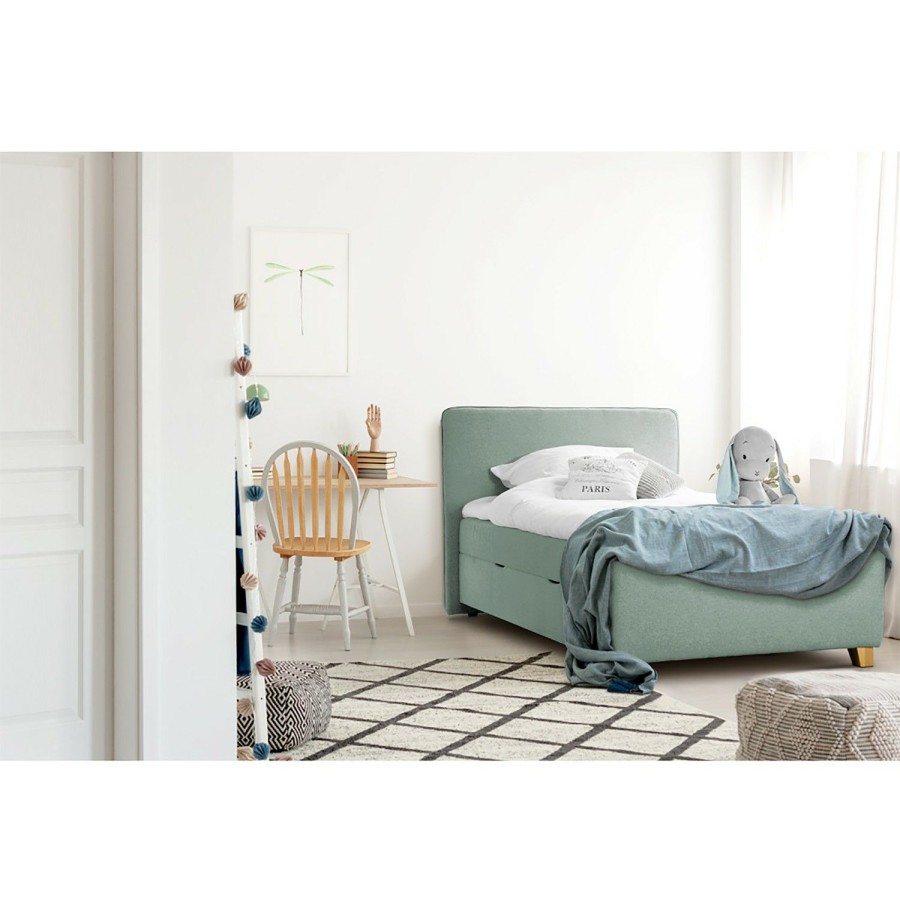 Boxspringbetten * | Loftscape Boxspringbett Cottage Grove Mint 120 X 200Cm