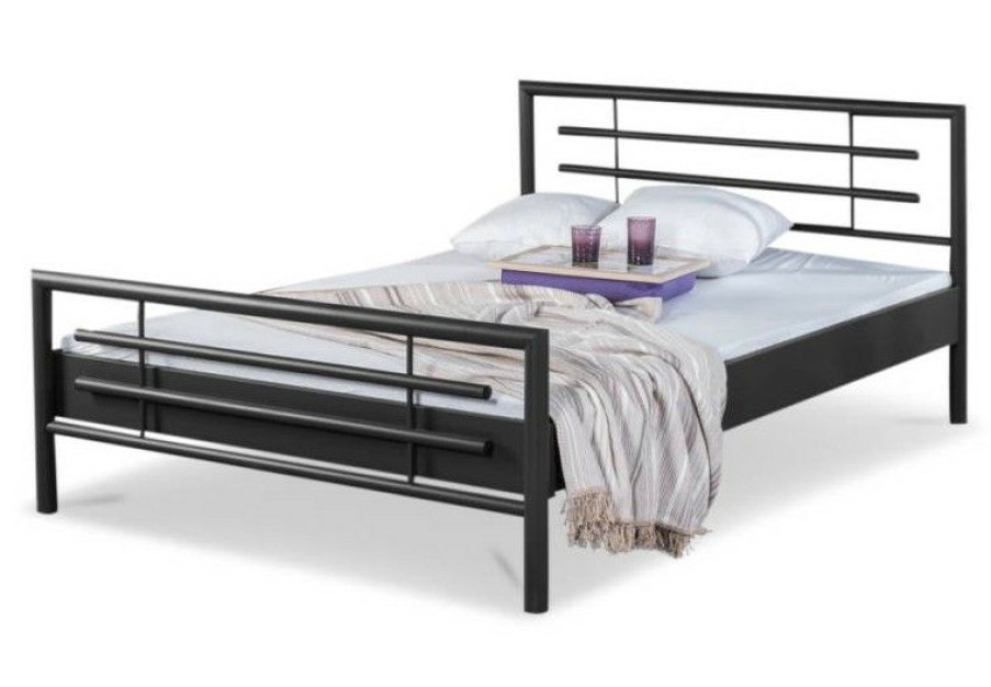 Bettgestelle * | Einrichten24 Metallbett Lola Dunkelgrau Breite: 100 Cm