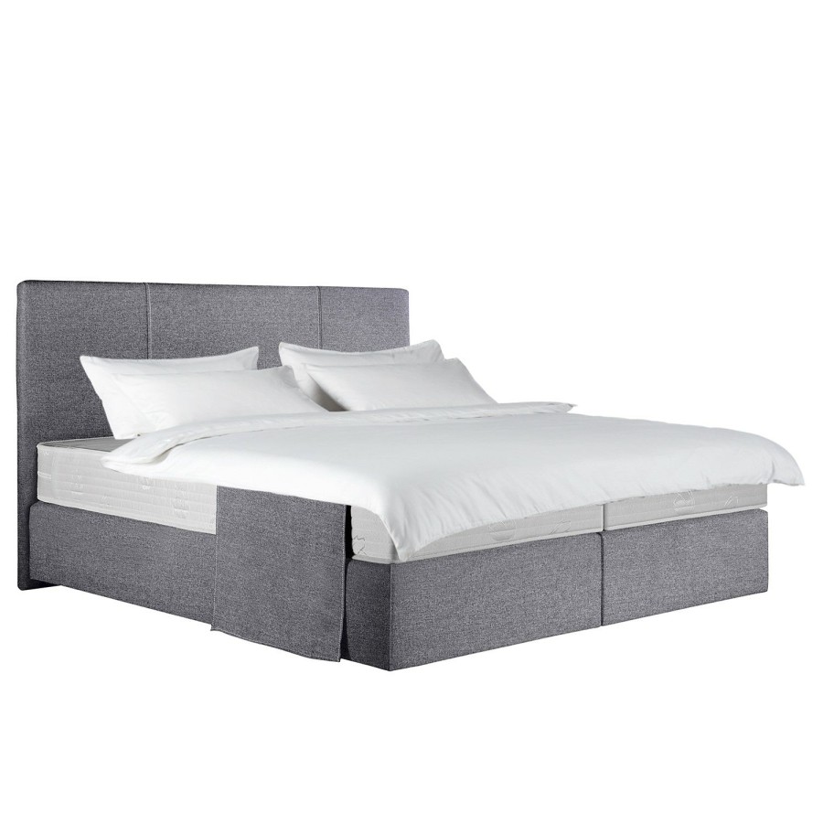 Boxspringbetten * | Loftscape Boxspringbett Neil Silber 160 X 200Cm H3