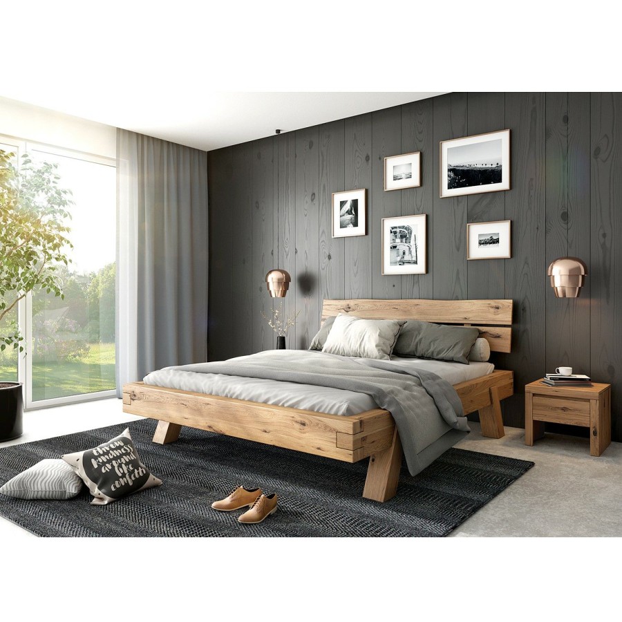 Bettgestelle * | Ars Natura Futonliege Woodhaven Eiche 180 X 200Cm