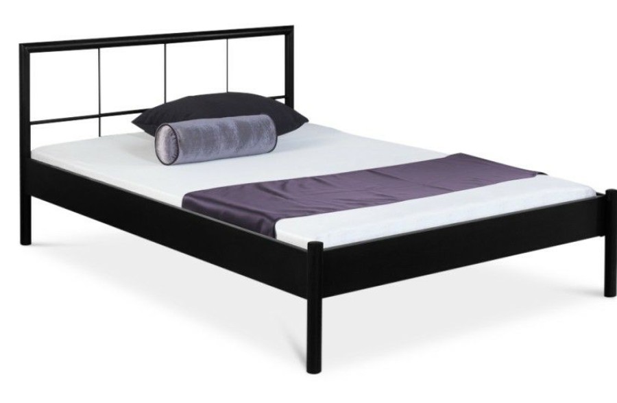 Bettgestelle * | Einrichten24 Metallbett Daisy Schwarz Breite: 140 Cm