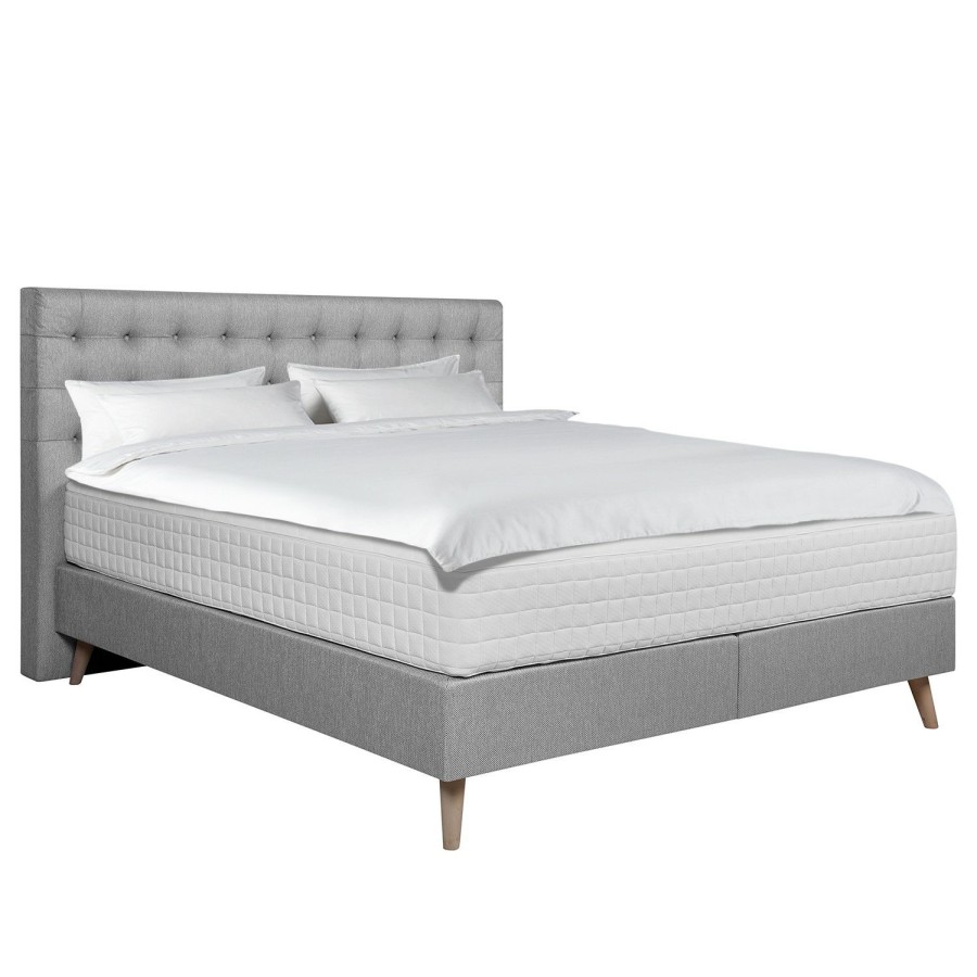 Boxspringbetten * | Loftscape Boxspringbett Haanja Grau 160 X 200Cm