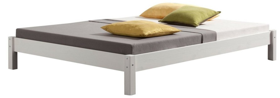 Bettgestelle * | Idimex Futonbett Taifun 140 200 Cm Weis 148 X 210 Cm