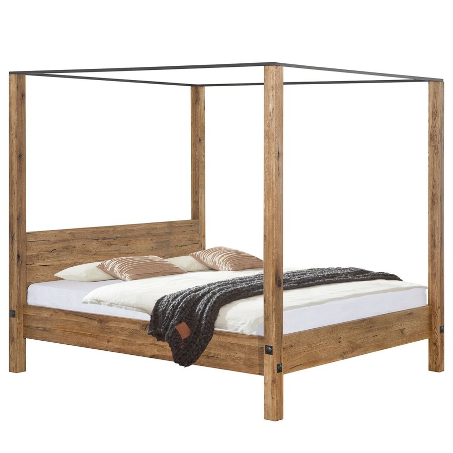 Bettgestelle * | Neue Modular Himmelbett Porto-Alegre Naturpordukt Eventuell Leichte Abweichung Vom Bild 140 X 200Cm