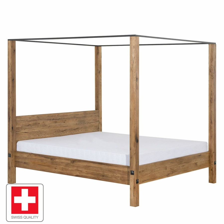 Bettgestelle * | Neue Modular Himmelbett Porto-Alegre Naturpordukt Eventuell Leichte Abweichung Vom Bild 140 X 200Cm