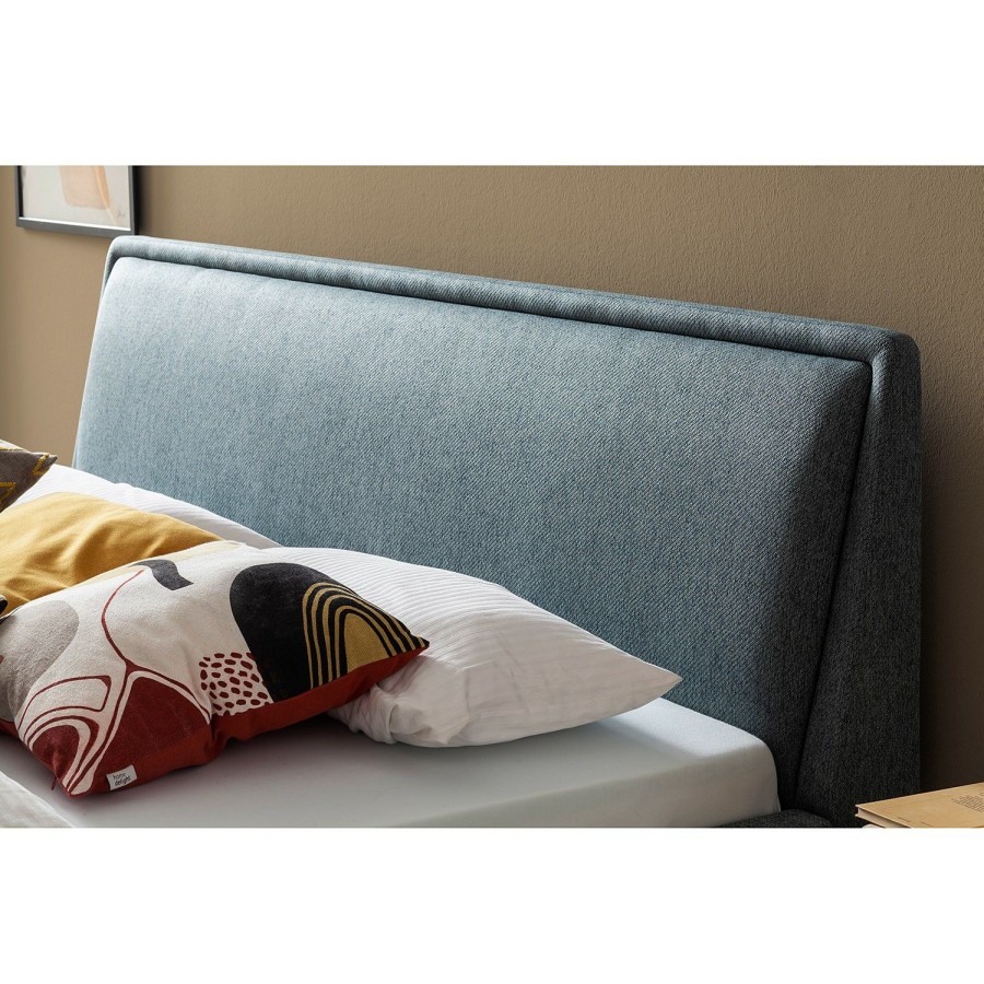 Bettgestelle * | Meise.Mobel Polsterbett Frieda Webstoff Stenja: Grau 180 X 200Cm Braun Ohne Stauraum