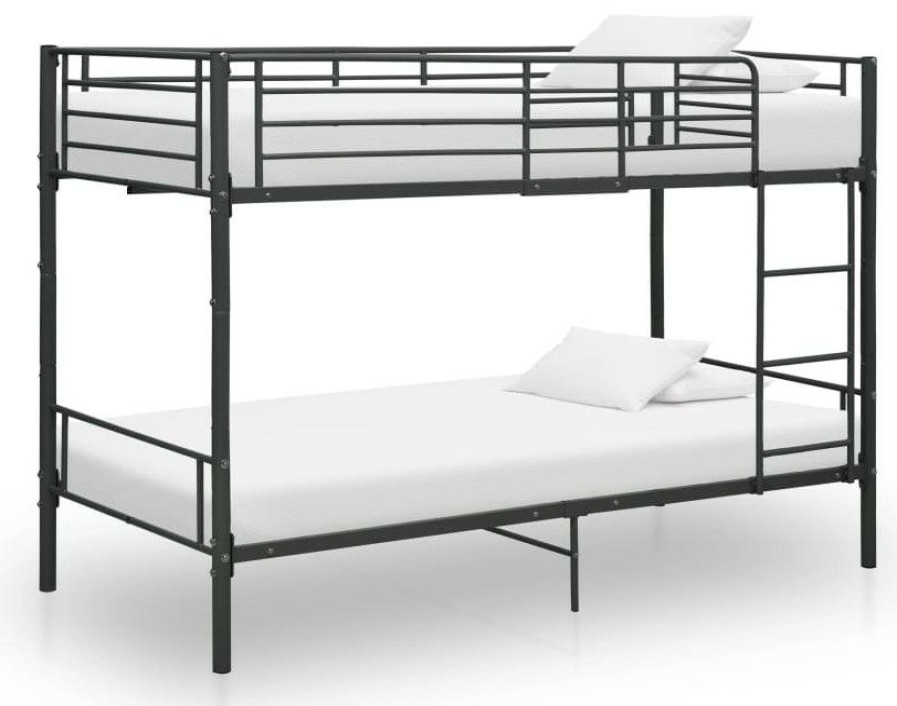 Bettgestelle * | Vidaxl Etagenbett Vidaxl Etagenbett Schwarz Metall 90 200 Cm