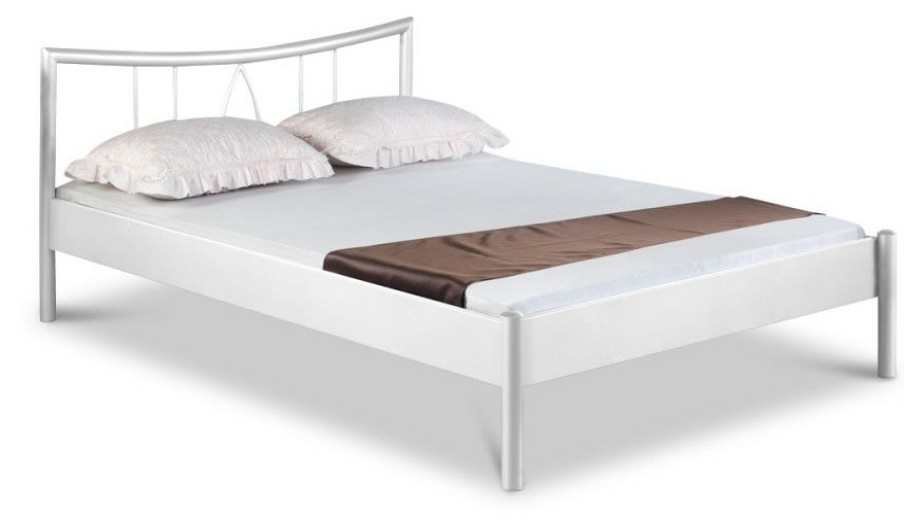 Bettgestelle * | Einrichten24 Metallbett Hanna Weis Breite: 140 Cm