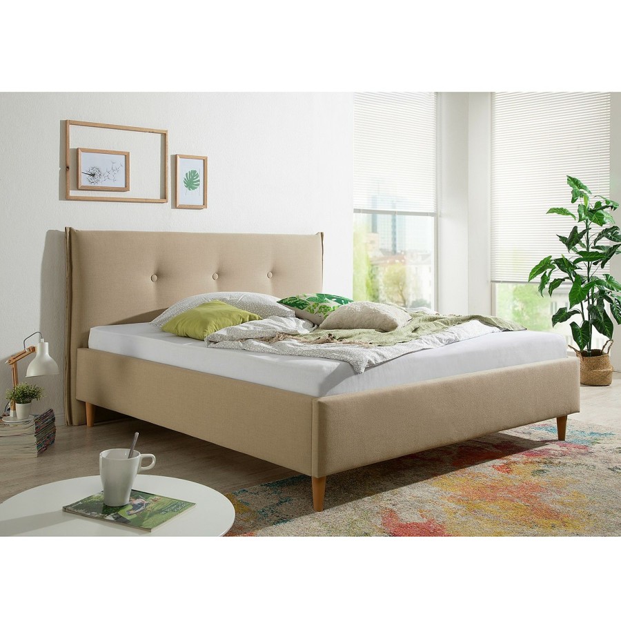 Bettgestelle * | Loftscape Polsterbett Windham Beige 180 X 200Cm