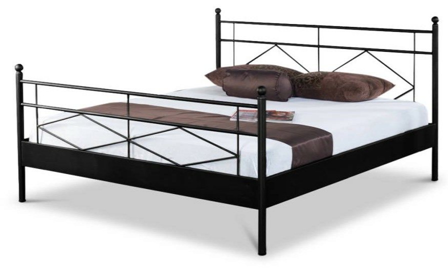 Bettgestelle * | Einrichten24 Metallbett Maria Schwarz Breite: 140 Cm