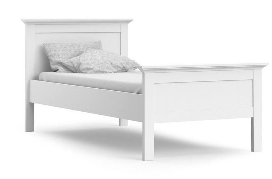 Bettgestelle * | Ebuy24 Venedig Bett Einzelbett Venedig Bett Einzelbett 90 200 Cm, Weiss.